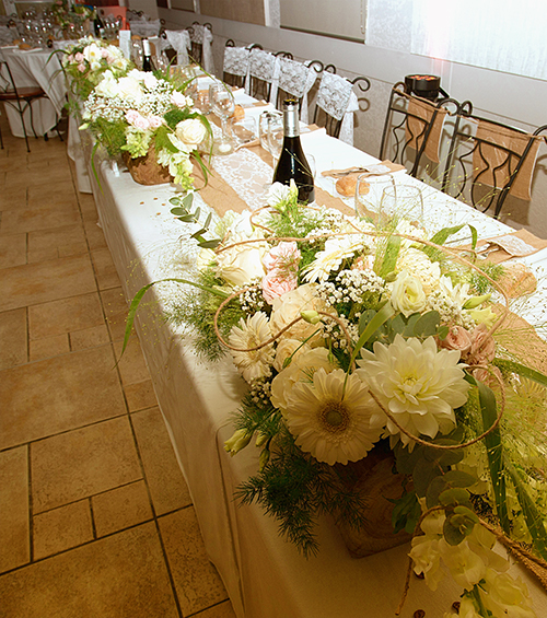 salle mariage table