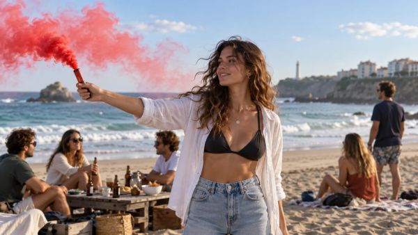 Créer une atmosphère festive avec un fumigène rouge